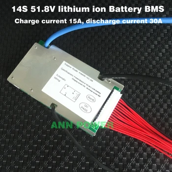 14S Li-ion de la batería BMS 14S 48V 20A, 30A y 40A BMS Para 14S 51.8 V 500W-2000W batería de iones de litio Con la función de balance de