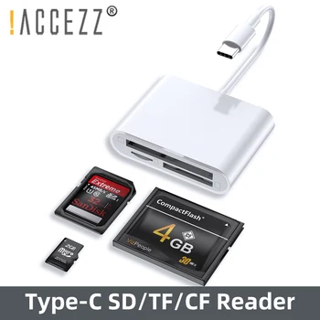 !ACCEZZ USB Lector de Tarjeta de Memoria de Adaptador de Extender Teléfono TF/SD/CF de Memoria de la Cámara Para Huawei Realme X50 Macbook Pro Adaptador OTG