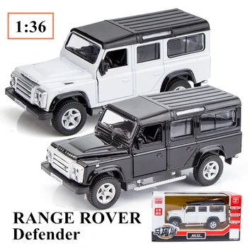 1/36 Range Rover Defender Vehículo de Metal Fundido a presión Tire hacia Atrás de los Coches Modelo de Juguetes para Niño de la Colección del Regalo de Navidad de la Oficina de la Decoración del Hogar