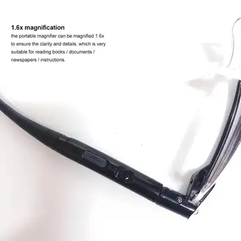 1.6 X Poderoso Joyero Relojero Lupas de Aumento de la Diadema de Gafas Lupas de Luz LED de Reparación de la Presbicia