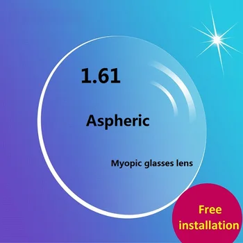 1.61 Asférica miopía óptico de las lentes de la prescripción resistente recubierto de resina verde de la película de los anteojos con lentes de color para los ojos gafas