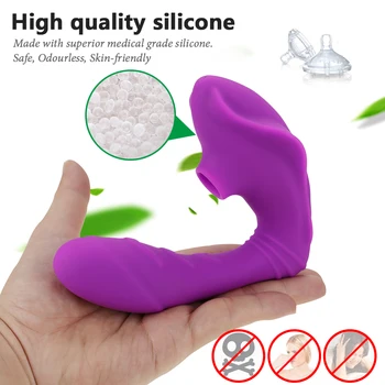 10*10 Velocidades Chupando Vagina Vibrador para el punto g de las mujeres estimulador de clítoris pezón tonto Consolador Vibrador Erótico 18+ Adulto sexo juguetes