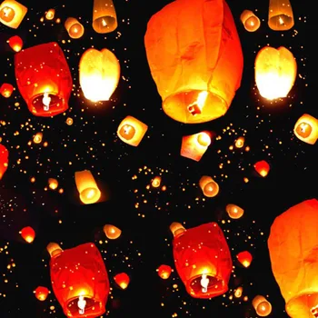 10/20/30pcs Chino Cielo Volando Laterns que Deseen Luces Volando Lámparas de Velas de Navidad de Fiesta de la Boda Decoración