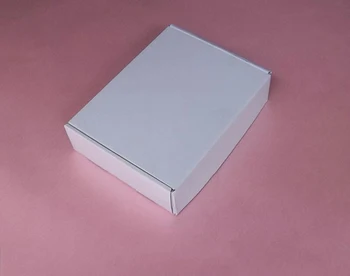 10 Piezas De Tamaño 8.27x5.51x1.57 pulgadas 210x140x40mm de Papel de embalaje de cartón Ondulado de papel de Embalaje Duro Blanco de Papel de la Caja de Regalo de la caja Blanca