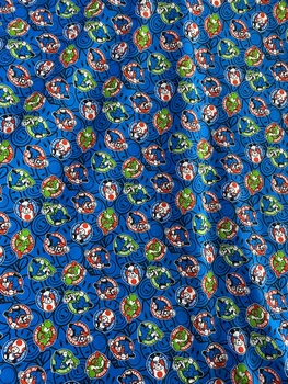 100*160 cm de dibujos animados Juego de los hermanos de dinosaurios de la elasticidad de punto de algodón de la tela De material Girl boy vestido de Costura, Textil T-shirt