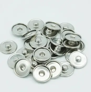 100 pcs/lote 12 MM&16 MM y 18 mm de metal snap botones para imprimir complemento de vidrio o de diamante de imitación de snap botones de Accesorios de BRICOLAJE