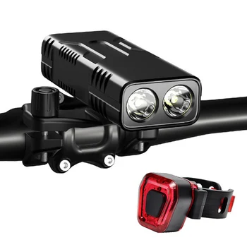 10000mAh la Luz de la Bicicleta 3-en-1 USB Recargable Lámpara de Bicicleta Luz Delantera de Ciclismo IPX5 Impermeable de la Bicicleta del Faro de Accesorios de Moto