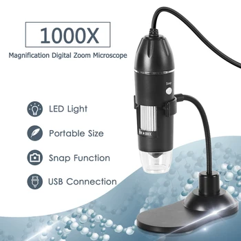 1000X 1600X Microscopio USB Portátil Digital Microscopio Lupa Electrónica Estéreo Endoscopio Cámara de 0,3 MP CMOS Sensor