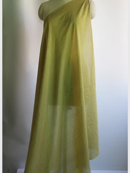 100cm*137 Natural de seda/tejido de algodón de hilo teñido 2 tono de la tela de algodón de seda forro amarillo púrpura