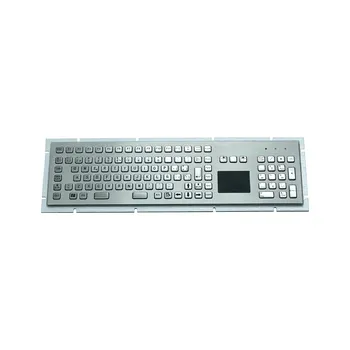 106 Teclas De Todo-En-Uno Industrial Del Metal Del Quiosco De Tamaño Completo De Acero Inoxidable Touchpad Keyboard Con Teclado Numérico