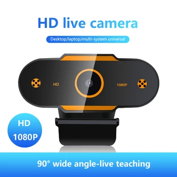 1080P HD Webcam Cámara Web con Micrófono Incorporado el Enfoque Automático De 90 ° Ángulo De Visión de la Webcam Full Hd 1080p Camara Web Para Pc