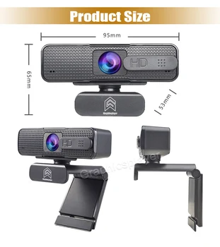 1080P HD webcam enfoque automático micrófono Integrado de la cámara USB para PC portátil 1920*1080P