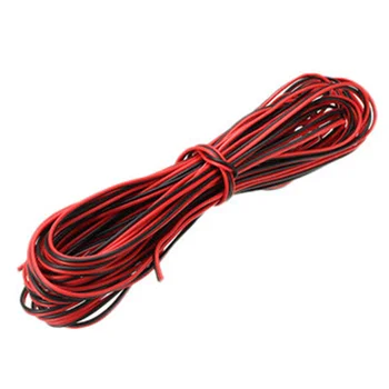 10M de Cobre CALIBRE 22 2 Pin Rojo Negro BRICOLAJE PVC Cable Eléctrico de Alambre para la Iluminación de Tira del LED