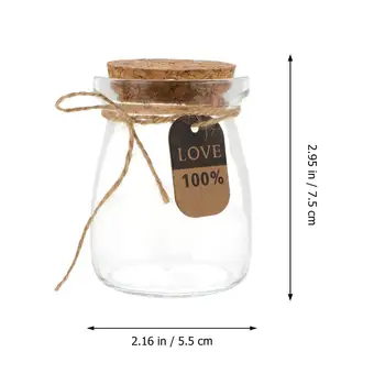 10pcs 100 ML Resistente al Calor Leche en Botellas de Vidrio Con Madera de la Tapa de Yogur Botellas de Almacenamiento para la Cocina Jar