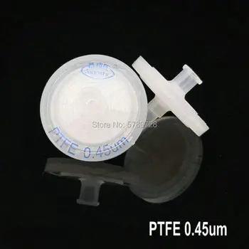 10pcs/lote de 30 mm 0.2/0.45 mu desechables de filtro de aire con Hidrofóbico de la membrana de PTFE Uso Solvente para la filtración de partículas
