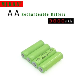 10pcs Ni-MH 1.2 V AA batería Recargable de 3800mAh 2A Neutral de la Batería batería Recargable de baterías AA