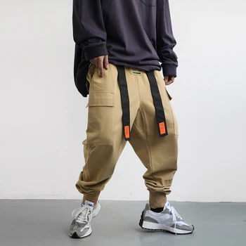 11 BYBB OSCURO 2020 Streetwear Extraíble de la Cinta de Carga de Pantalón de Hombre de Hip Hop de la Función Táctico Pantalones de Cintura Elástica Jogger Hombres Pantalones