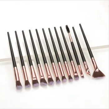 12 Pcs Ojo Blending Brush Kits De Cejas/La Sombra De Ojos Set Cepillo Para Pestañas