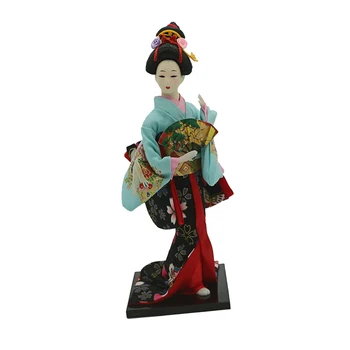 12 Pulgadas Japonés Artesanía Popular Muñecas Kimono Doll Títere De La Decoración De La Geisha