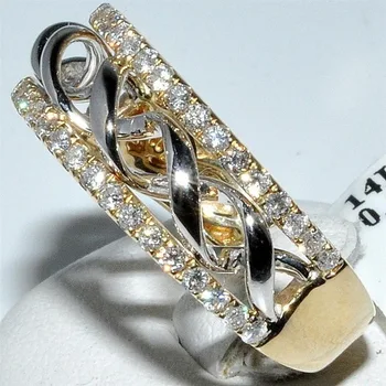 14K de Oro de la Joyería de 2 quilates de Diamantes Anillos para las mujeres Anillos Bague para las Mujeres Bizuteria bague joyas bijoux femme anillos anillos