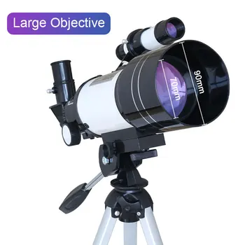 150X un Telescopio Astronómico de 70 mm de Ancho Ángulo de Niños Astronómico Monocular Telescopio con Trípode Estudiante un Espacio de Observación de la Presente