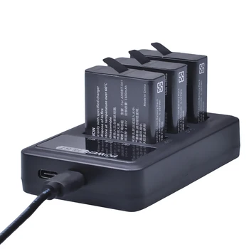 1600mAh AHDBT-501 AHDBT501 Batería para Gopro Hero5 Hero6 Hero7 2018 Cámara con LED USB de 3 Puertos Cargador
