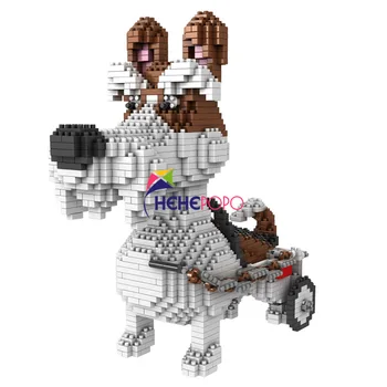 1650pcs+ 686 Perro de la Familia Creativo Micro Partículas de Diamante para la Construcción de Modelo de Bloques de Juguete de Animales de compañía de Bloque para Niños Regalo