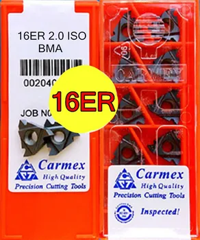 16ER 2.0 ISO BMA 10pcs 50pcs 100pcs Carmex con inserto de carburo de Procesamiento: acero inoxidable, acero de aleación, etc