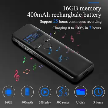 16GB 32GB Digital Grabadora de Voz Activado para Conferencias 1160 H de Sonido, Grabador de Audio, Grabador de Grabación del Dispositivo Reproductor de MP3 V92