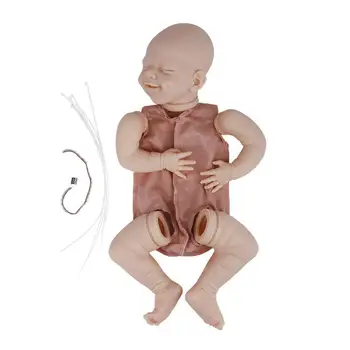 17 Pulgadas Realista Recién nacido Cuerpo de Tela Bebe Reborn Doll Sin pintura Inacabada de la Muñeca de las Piezas de DIY en Blanco Kit de Simulación de la Muñeca