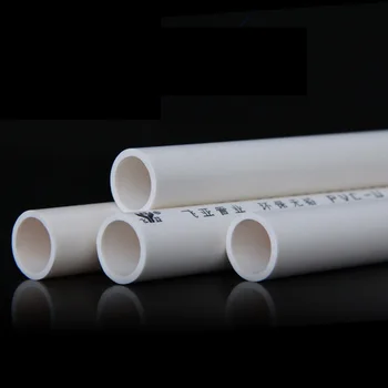 1Pc de la Tubería de PVC de Color Blanco Acuario Duro de la Tubería de Agua Potable de Diámetro Interior de 20 a 50 mm