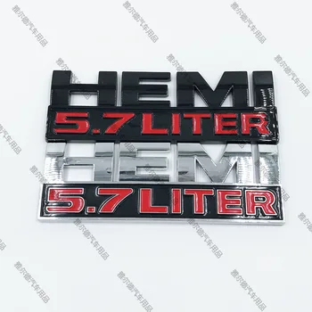 1pcs de metales 3D HEMI 5.7 LITERABS coche pegatinas posterior del Coche de desplazamiento signo emblema etiqueta engomada del coche de estilo para Dodge CHALLERGER Viaje