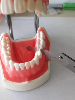 1PCS Dental Interproximal Reducción (DPI) Indicador Medir el Diente Hueco de Acero Inoxidable de Vaivén Sistema de DPI Odontología Materiales