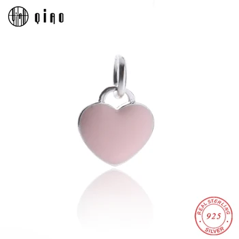 1PCS Esterlina 925-Plata Epoxi de artesanía Amor Colgante de corazón de plata de las Mujeres de la Joyería del Collar de la pulsera de DIY, los resultados de joyería