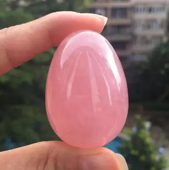 1pcs Natural de Cuarzo Rosa de huevo de Cristal