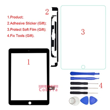 1Pcs Para iPad de 9,7 (2018 Versión) Para el iPad 6 6 Gen A1893 A1954 Digitalizador de Pantalla Táctil Frontal Exterior del Panel de Vidrio +Herramientas