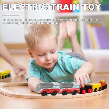 1PCS Tren de Juguete a Batería de Motor Tren de los Niños de Madera de Ferrocarril del Tren Eléctrico Compatible Para BRIO Pista de Madera