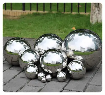 2 piezas de 135 MM de Acero Inoxidable Hueco de la Bola de Espejo Pulido Brillante Esfera Para las Clases de Adorno y Decoración
