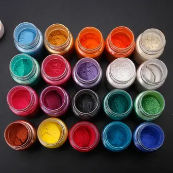 20 Colores Mica En Polvo De Resina Epoxi Tinte De Perlas Pigmentos Naturales Minerales En Polvo De Mica