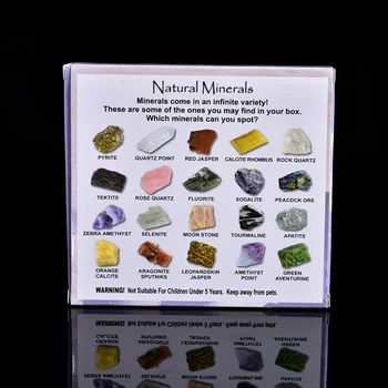 20-en-1 juego natural de cristal de roca mineral de joyería casa de la decoración del hogar de la colección de decoración DIY regalo envío gratis