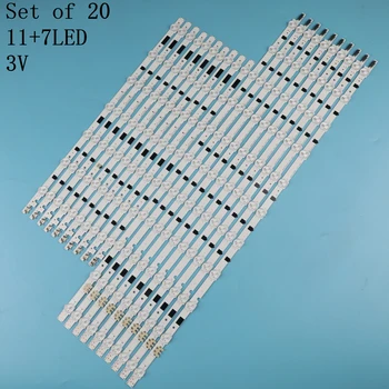 20 unids/conjunto de retroiluminación LED D2GE-550SCB-R3 D2GE-550SCA-R3 para samsung UA55F6400AJ 2013SVS55F R 7 L 11 25312A 25313A