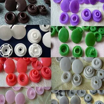 200sets/lote de la Mezcla de Color T5 Botón de Plástico de Resina Broches Sujetadores Chupete Clips de Clavos de Prensa de la Ropa Snap Botones de DIY Costura