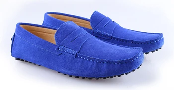 2018 Pop de los Hombres del Estilo Casual Mocasines Zapatos EU38-45 de Alta Calidad hechos a Mano Transpirable de Cuero Genuino Gommin Zapatos 8Colors personalizado