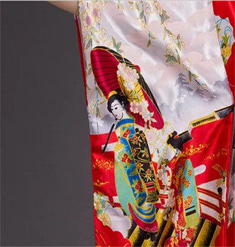 2019 Azul Nuevo Yukata Japonesa de la Mujer del Kimono de Seda Vintage Original de la Tradición Vestido con Obi tamaño