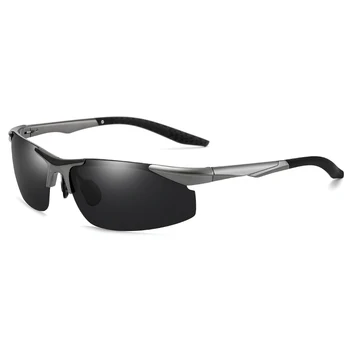 2019 Deportivas Polarizadas gafas de sol sin Montura TR90 Ultraligero Espejo gafas de sol para los hombres y mujeres de Conducción de Visión Nocturna Gafas de sol UV