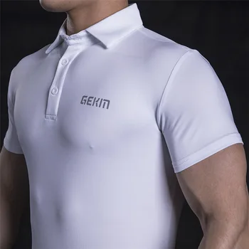 2019 Gimnasio Camiseta Camiseta de Deporte de los Hombres de Compresión camiseta de Fitness Entrenamiento Slim Fit Camiseta Tops Homme Hombre de Gimnasio de Entrenamiento de Ciclismo Ropa