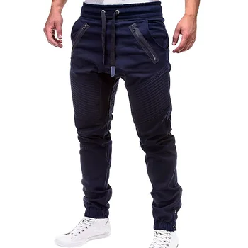2019 Hombres Pantalones de Hip Hop Harén de Corredores de Pantalones Casual Masculina Pantalones para Hombre Corredores de Sólidos Multi-bolsillo de los Pantalones Deportivos de M-4XL