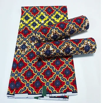 2019 impresión de oro africano nueva moda anakra algodón africano de cera de la tela de nigeria ghana kitenge dashiki cera real tela 6yards