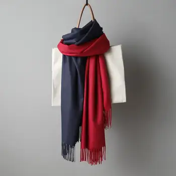 2019 invierno bufandas para las mujeres chales cálido largo 205*70cm abrigos de señora pashmina puro manta de cachemira bufanda de cuello del cabo