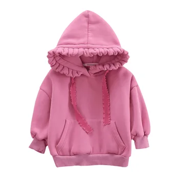 2019 invierno Chicas llevan floral capuchas de lana acolchada abrigo nuevo comercio exterior, ropa para niños ropa para niños grandes